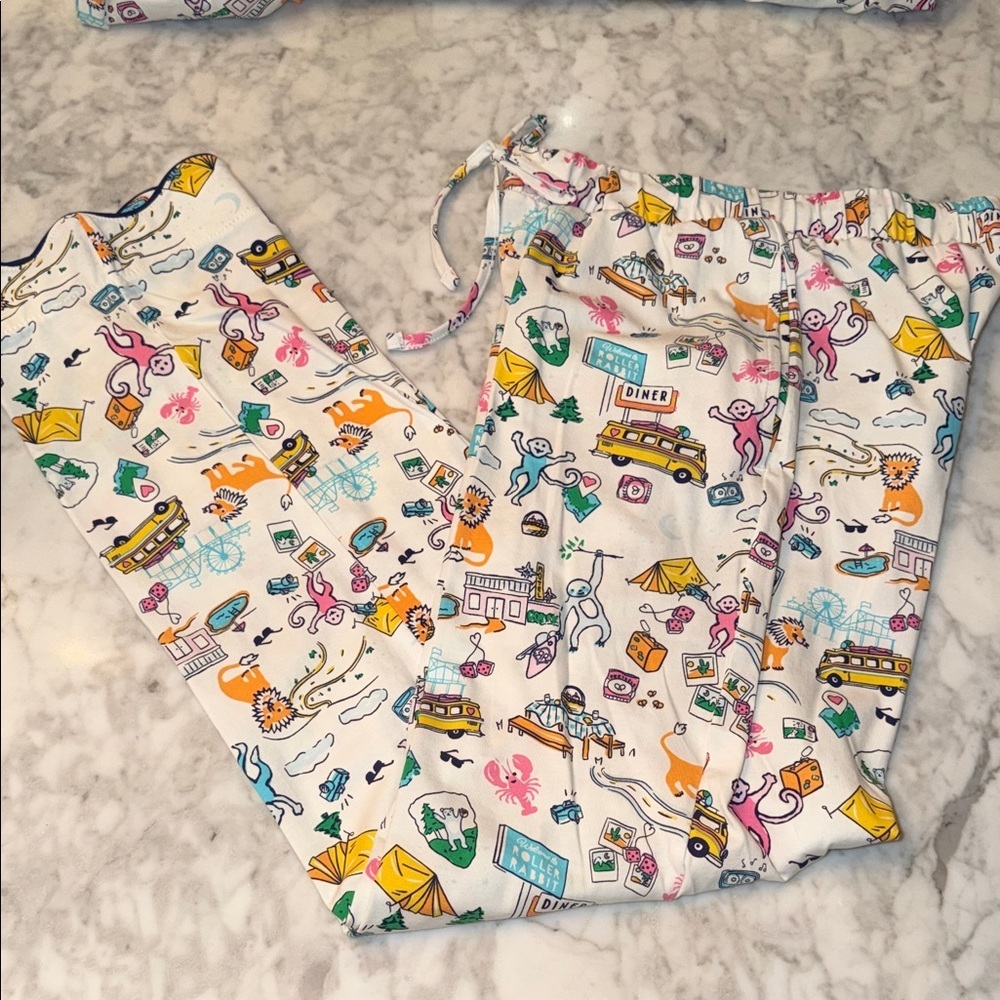 Roller Rabbit x Target Women’s Roadtrip Long Sleeve Multicolor Pajama Set XXS - Picture 8 of 13